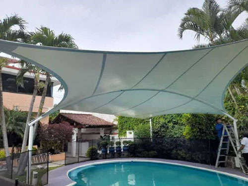 Swimming Pool Covering Tensile Structure